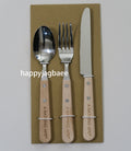 A BATHING APE BAPE CUTLERY SET Spoon/Knife/Fork Wood - happyjagabee store