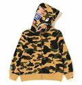 A BATHING APE BAPE KIDS 1ST CAMO SHARK ZIP HOODIE - happyjagabee store