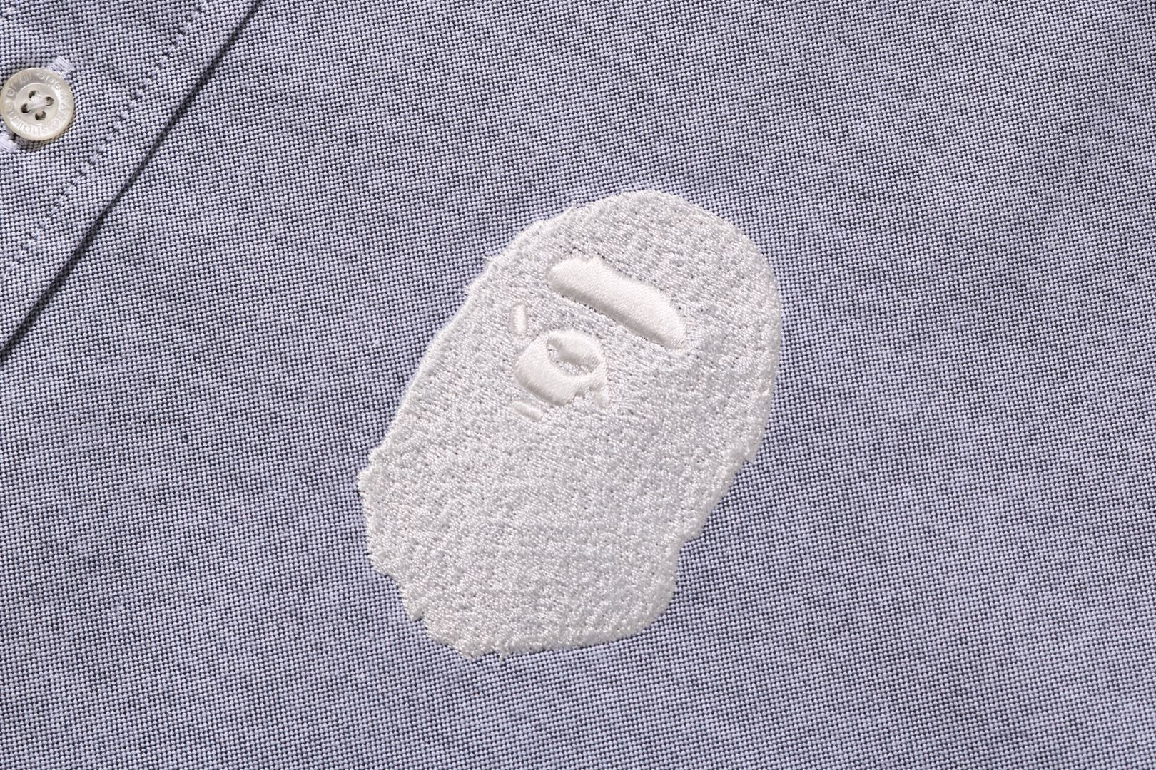A BATHING APE LARGE APE HEAD OXFORD BD SHIRT – happyjagabee store