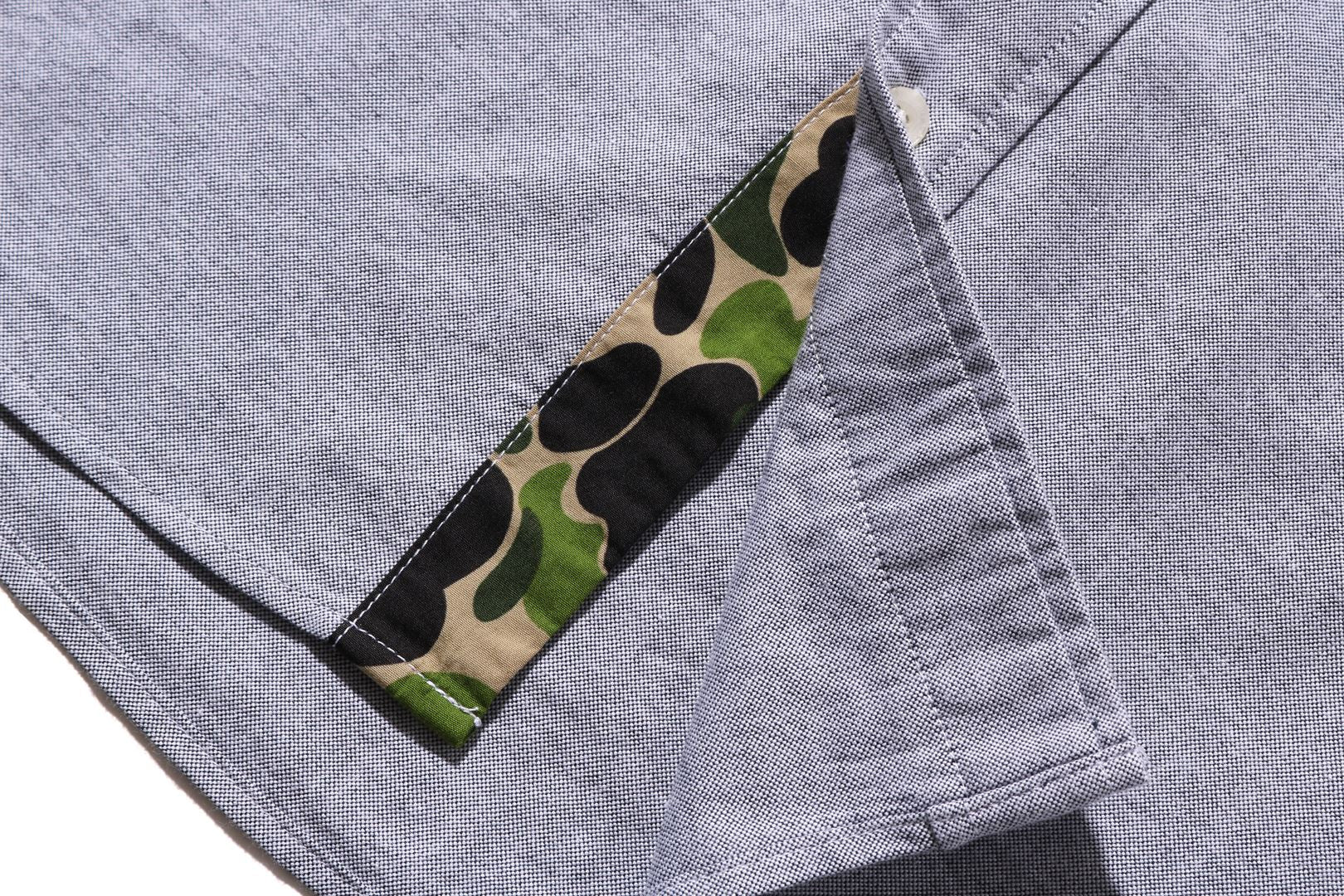 A BATHING APE LARGE APE HEAD OXFORD BD SHIRT – happyjagabee store