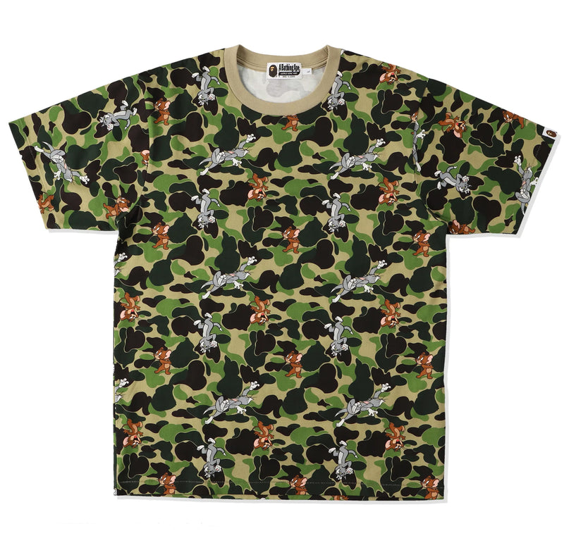 A BATHING APE BAPE X TOM AND JERRY CAMO TEE