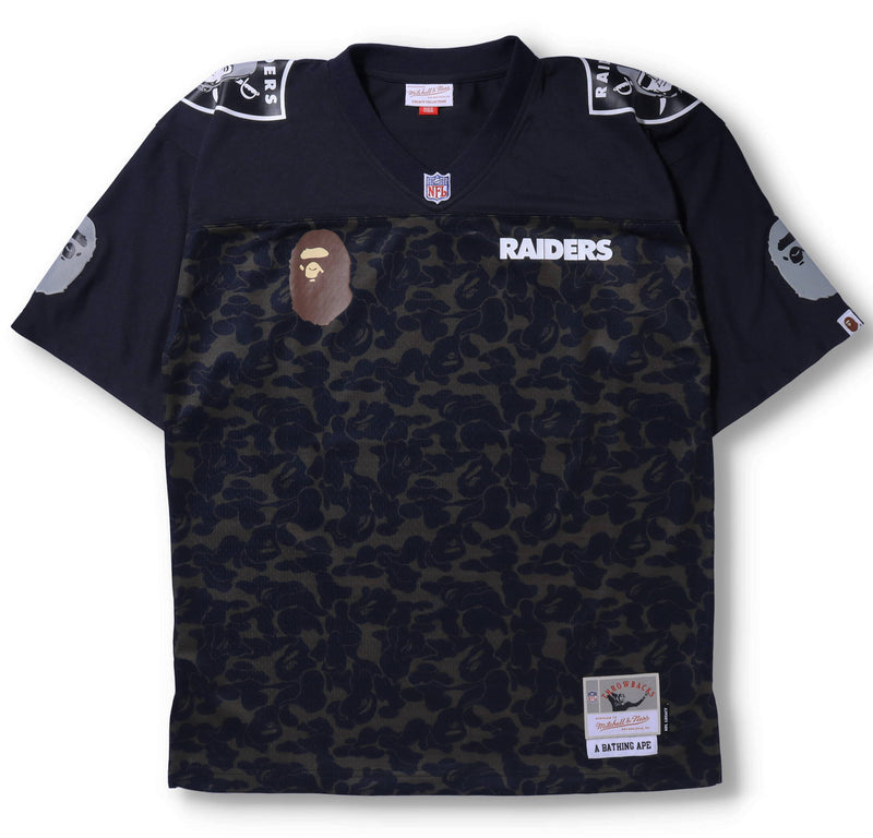A BATHING APE BAPE X M&N NFL LOS ANGELES/OAKLAND RAIDERS LEGACY JERSEY