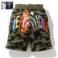 A BATHING APE BAPE x READYMADE TIGER SHARK WIDE SWEAT SHORTS