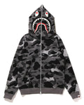 A BATHING APE Ladies' GRID CAMO SHARK FULL ZIP HOODIE