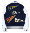 A BATHING APE - BAPE BLACK x GOLDEN BEAR SPORTSWEAR VARSITY JACKET