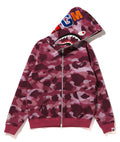 A BATHING APE Ladies' GRID CAMO SHARK FULL ZIP HOODIE