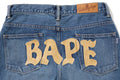 A BATHING APE BAPE RELAXED FIT DENIM PANTS