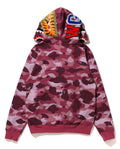 A BATHING APE Ladies' GRID CAMO SHARK FULL ZIP HOODIE