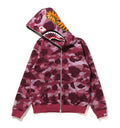 A BATHING APE Ladies' GRID CAMO SHARK FULL ZIP HOODIE