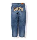 A BATHING APE BAPE RELAXED FIT DENIM PANTS