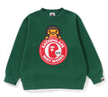 A BATHING APE BAPE KIDS BABY MILO ON BUSY WORKS CREWNECK ( JAPAN LIMITED )