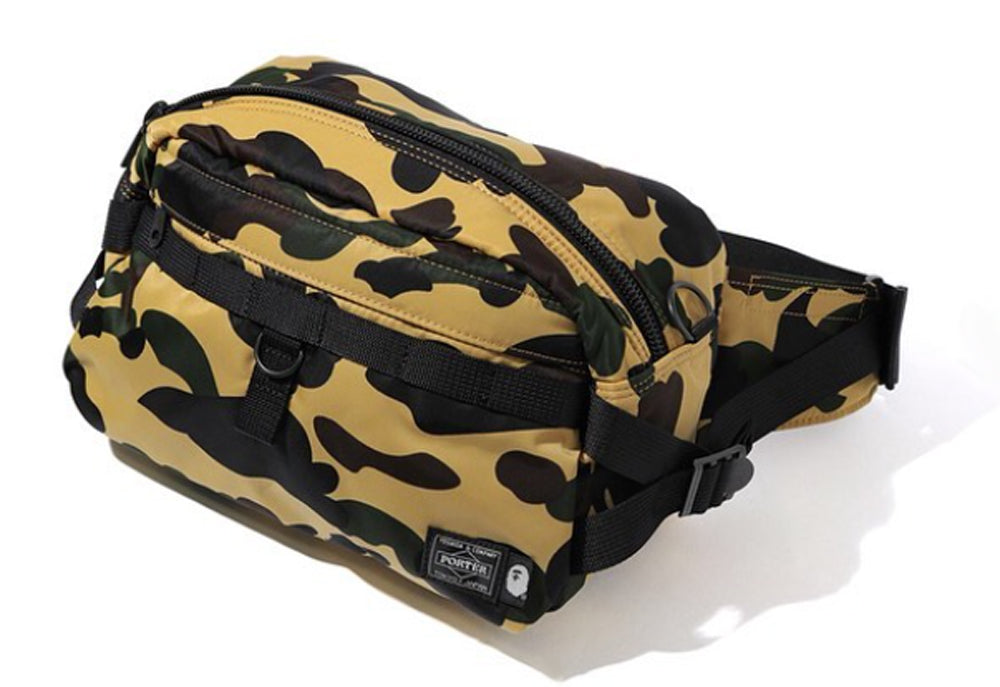 A BATHING APE PORTER 1ST CAMO WAIST BAG