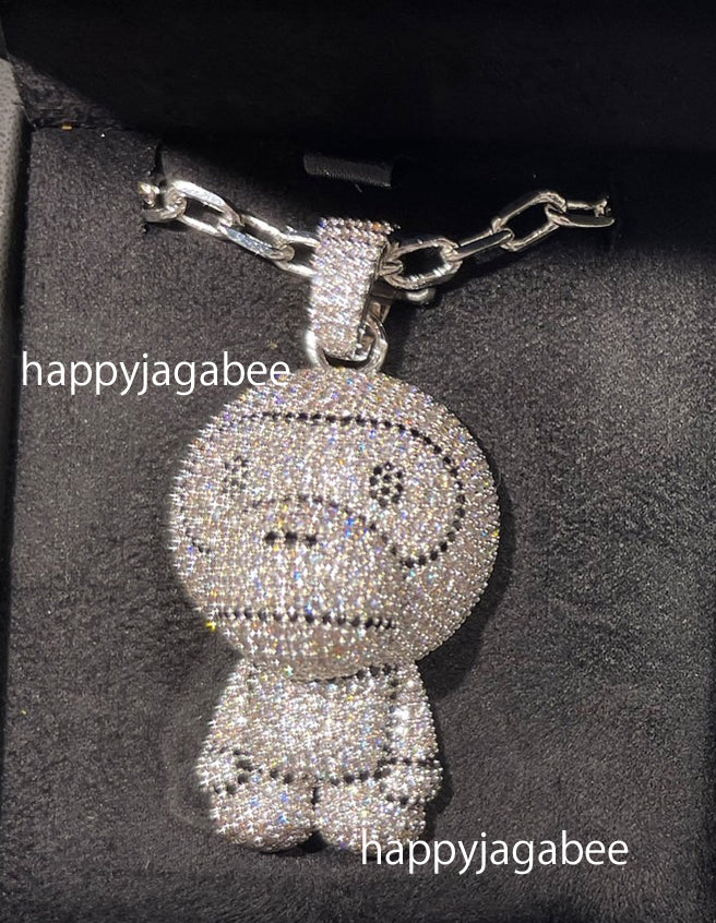 A BATHING APE MILO CRYSTAL STONE NECKLACE