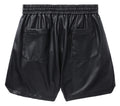 A BATHING APE - BAPE BLACK SYNTHETIC LEATHER SHORT