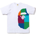 A BATHING APE COLOR BLOCK SIDE BIG APE HEAD TEE