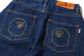 A BATHING APE Ladies' DAMAGED HIGHWAIST WIDE DENIM PANTS
