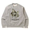 A BATHING APE Men's MO' WAX UNKLE x BAPE POINTMAN RELAXED CREWNECK