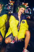 A BATHING APE SOCCER GAME GRAPHIC RELAXED DOWN JACKET