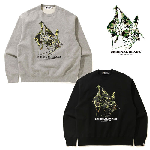 A BATHING APE Men's MO' WAX UNKLE x BAPE POINTMAN RELAXED CREWNECK