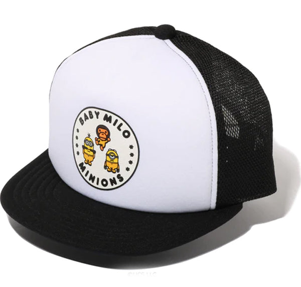 A BATHING APE BAPE KIDS BAPE x MINIONS MESH CAP