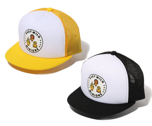 A BATHING APE BAPE KIDS BAPE x MINIONS MESH CAP
