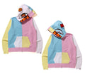 A BATHING APE MILO SHARK FULL ZIP HOODIE