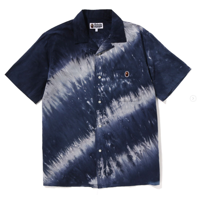 A BATHING APE APE HEAD ONE POINT TIE DYE SHIRT