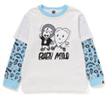 A BATHING APE BAPE KIDS X CHOCOMOO MILO FRIENDS LAYERED L/S TEE