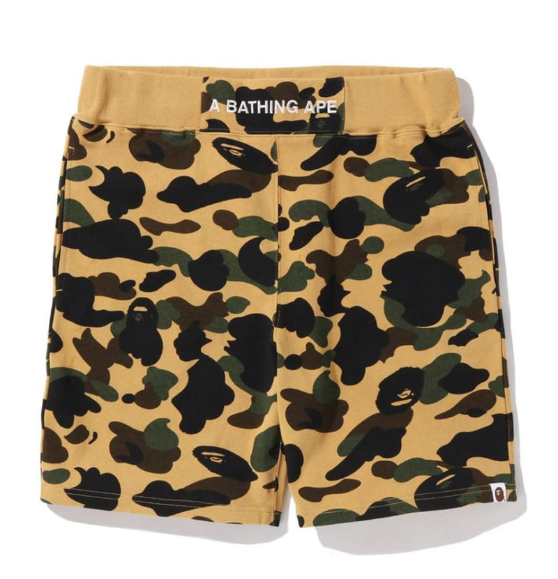 A BATHING APE 1ST CAMO SWEAT SHORTS