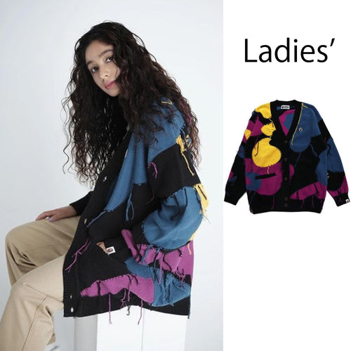 A BATHING APE Ladies' BIG CAMO CARDIGAN