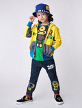 A BATHING APE BAPE KIDS BABY MILO FRIENDS DAMAGED DENIM PANTS
