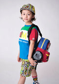 A BATHING APE BAPE KIDS BABY MILO RACING BEACH SHORTS