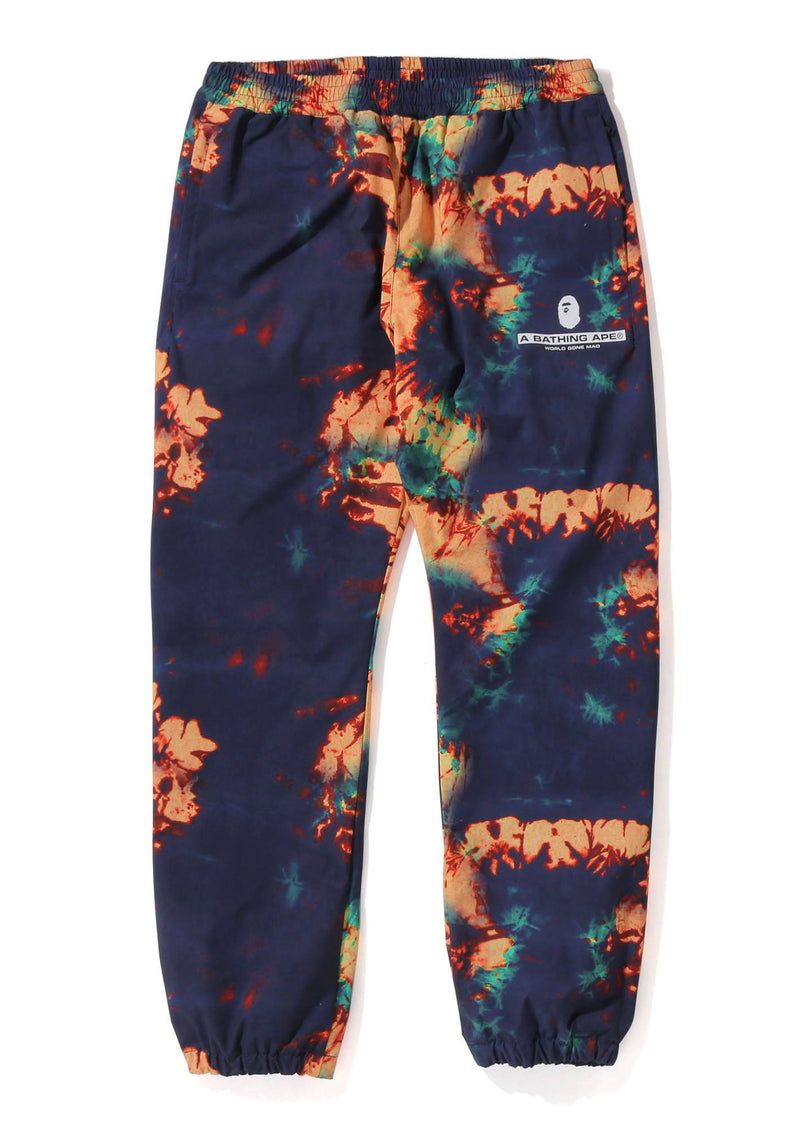 A BATHING APE TIE DYE TRACK PANTS