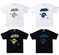 A BATHING APE SAND CAMO APE FACE TEE