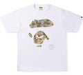 A BATHING APE SAND CAMO APE FACE TEE
