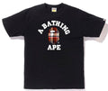 A BATHING APE BAPE CHECK COLLEGE TEE