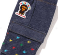 A BATHING APE BAPE KIDS BABY MILO STA JERSEY DENIM BABY PANTS