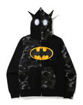 A BATHING APE BAPE × DC BATMAN FULL ZIP HOODIE