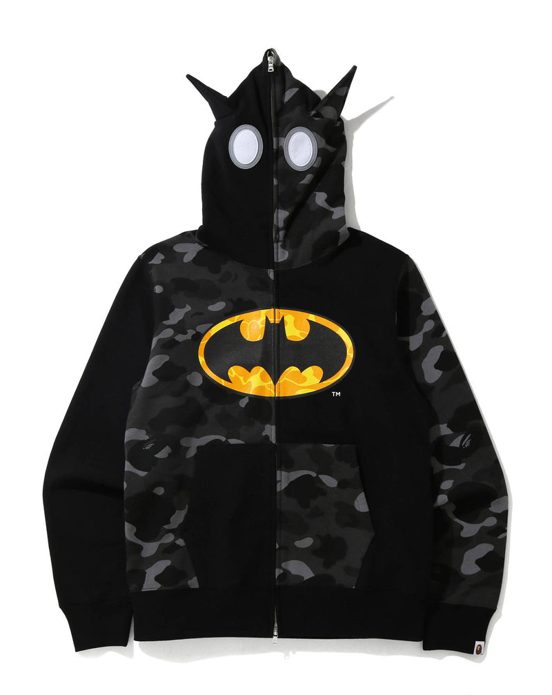 A BATHING APE BAPE × DC BATMAN FULL ZIP HOODIE