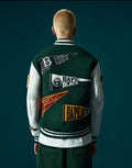 A BATHING APE - BAPE BLACK x GOLDEN BEAR SPORTSWEAR VARSITY JACKET