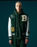 A BATHING APE - BAPE BLACK x GOLDEN BEAR SPORTSWEAR VARSITY JACKET