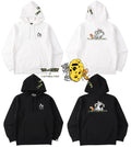 A BATHING APE BAPE X TOM AND JERRY FOOTPRINTS PULLOVER HOODIE