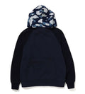 A BATHING APE SASHIKO CAMO RELAXED ZIP HOODIE