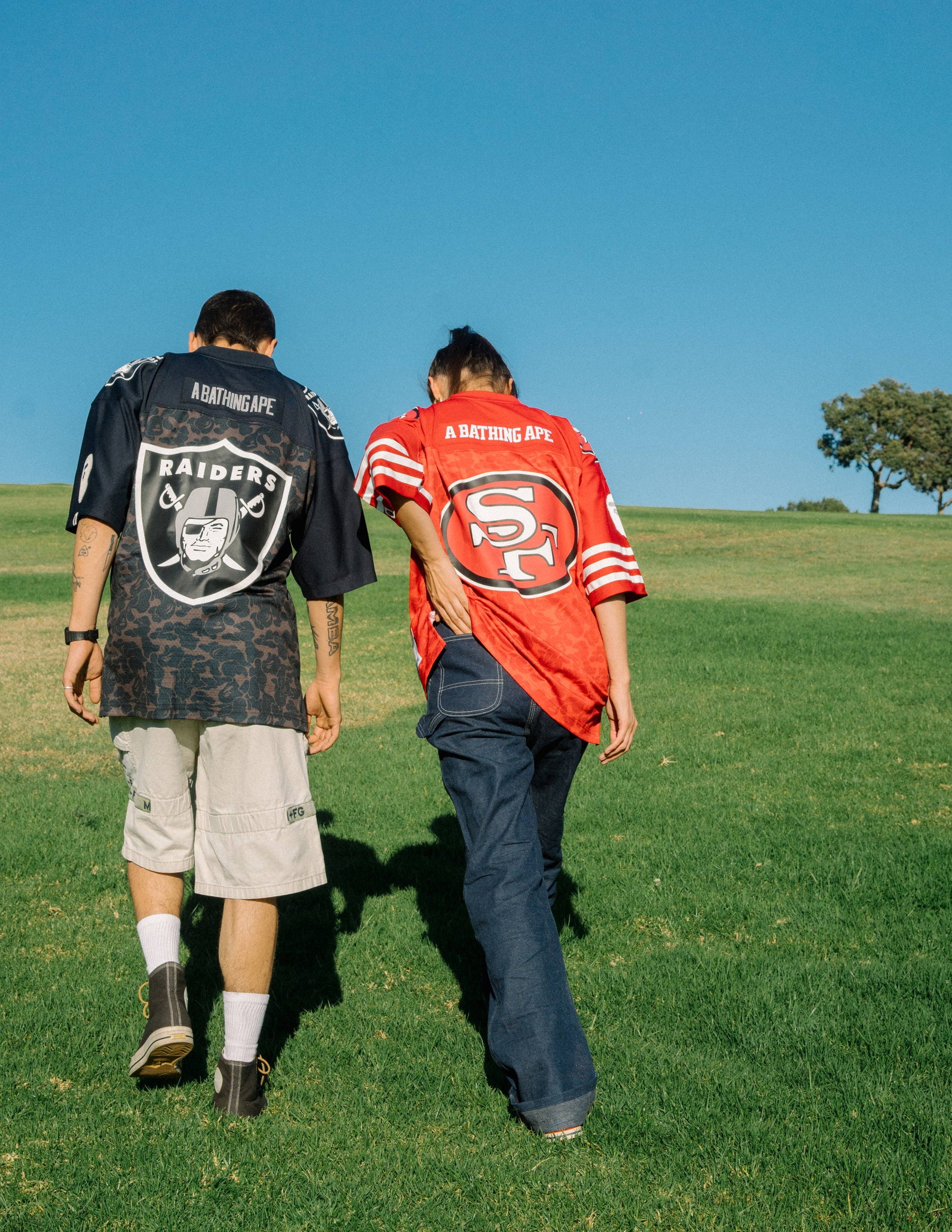 Bape x Mitchell & Ness NFL Oakland Raiders Legacy Jersey Mens 1H73-109-907 / Black / Medium