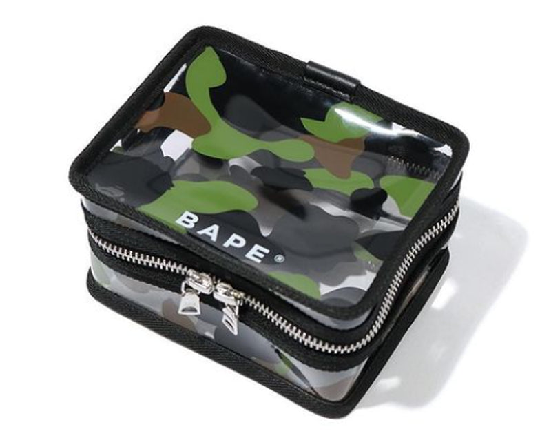 A BATHING APE 1ST CAMO AMENITY POUCH ( CLEAR )