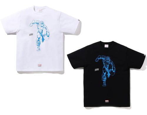 A BATHING APE BAPE x MARVEL CAPTAIN AMERICA TEE