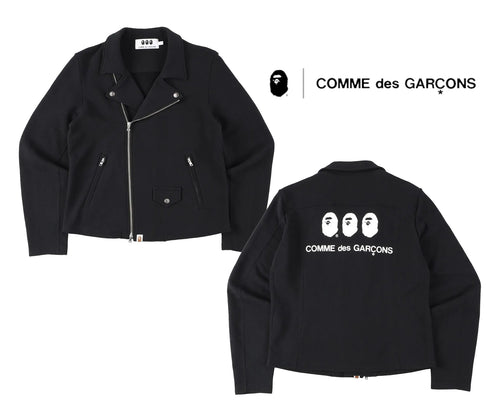 A BATHING APE × COMME des GARCONS CDG OSAKA BAPE SWEAT BIKER JACKET