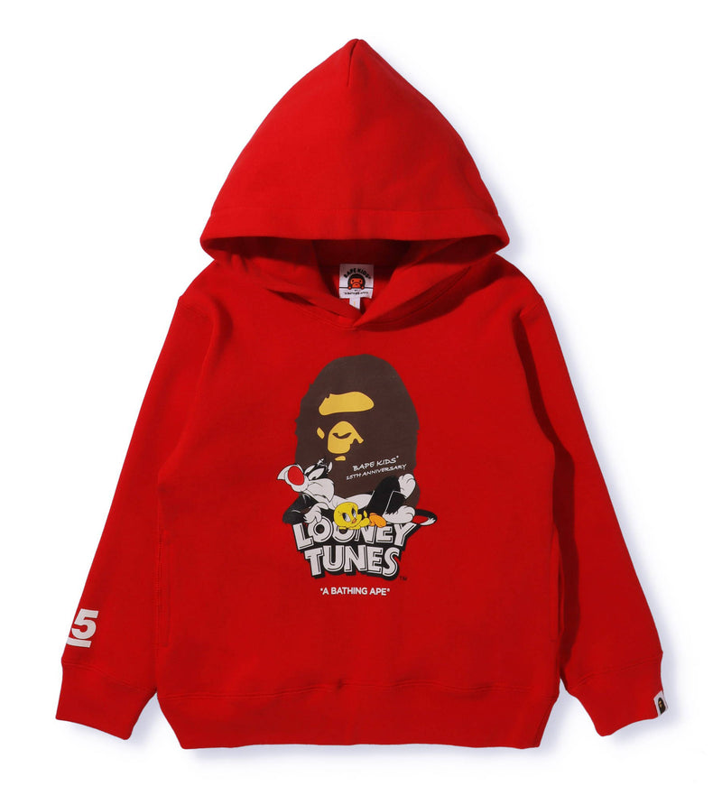 A BATHING APE BAPE KIDS LOONEY TUNES APE HEAD PULLOVER HOODIE