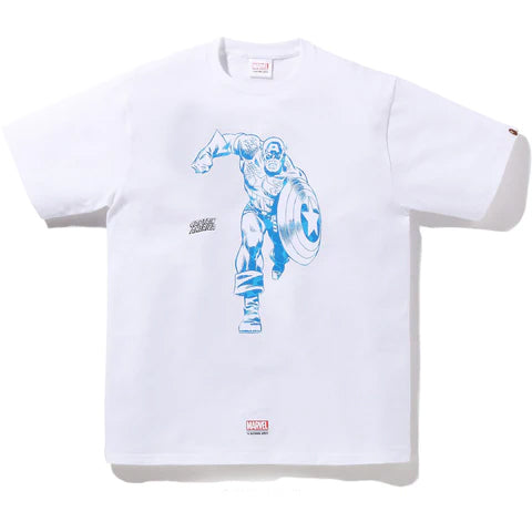 A BATHING APE BAPE x MARVEL CAPTAIN AMERICA TEE