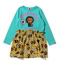 A BATHING APE BAPE KIDS BABY MILO SPEECH BALLOON LAYERED ONEPIECE